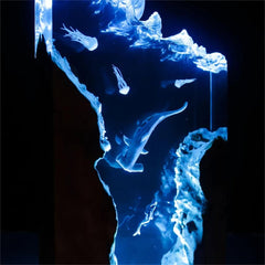Hammerhead Shark and Diver Resin Night Light,Resin Lamp ( Best Gift 🎁 )