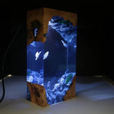 Hunger in the wilderness,Jesus, wood carving, epoxy resin lamp ( Best Gift 🎁 )